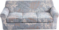 KRFOONN 4 Piece Stretch Sofa Couch Covers for 3 Cushion Couches Printed Sofa Slipcover with 3 Separate Seat Cushion Covers Washable Sofa Slip Covers Furniture Protector for Pets Kids (Large, 14)