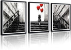 Novatique Black and White Art Graffiti Wall Decor Banksy Canvas Wall Art Teenager Graffiti Art Painting Picture Prints for Living Room Bedroom,12" x 16" x 3Pcs