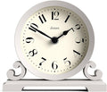 JONES CLOCKS® Saloon Mantel Clock | Traditional Double Scroll Design | Gray | Contemporary Classic Style for Desk, Table, Shelf or Bedside
