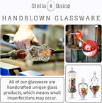 Stella Baic Set of 3 Iridescent Apothecary Jars with Lids, Glass Candy Jars for Candy Buffet, Decorative Jars for Display, Party and Wedding