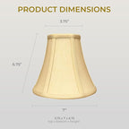 Royal Designs, Inc. BSO-704RC-7AGL True Bell Basic Lamp Shade with Round Clip, 3.75 x 7 x 6.75, Antique Gold