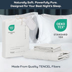 Olive + Crate Tencel Eucalyptus Cooling Duvet Cover Set - Hypoallergenic, Lyocell Tencel Duvet Cover - Soft, Temperature Regulating with Hidden Button Closure & Corner Ties - Queen Size [White Snow]
