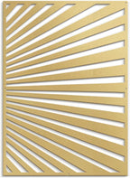 SIGNLEADER Metal Wall Art Decor Gold Stripe Pattern Minimalist Modern Abstract Wall Sculpture Hangings Home Decoration for Living Room, Bedroom, Bathroom, Kitchen, Outdoor - 18" Gold