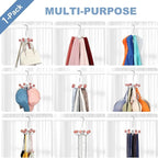 TOPIA HANGER Hoodie Hanger with 6 Cedar Balls, 360°Swivel Purse Hanger, Scarf Hanger, Closet Hooks, Handbag Organizer, Bra Hanger, Accessory Organizers for Scarf, Tanktop, Hat, Hoodie CT56C
