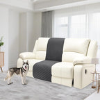 Recliner Sofa Covers 100% Waterproof Velvet L Shape Recliner Couch Covers for Dogs Pets Washable Anti Slip 1 Additional Couch Cover for Reclining Couch (Additional Seat, Dark Gray)
