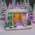 Pet Grooming Trailer Animated Christmas Village with LED Lights and Music