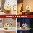 Personalized 3D Crystal Ball Night Light - Custom Photo Snow Globe Lamp for Valentine‘s Day, Anniversary, Birthday - Memorial Keepsake Gift for Couples, Family, Pets