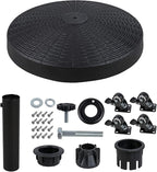 COBANA Patio Umbrella Base, Heavy-Duty Stand Resin Weights with Wheels for Outdoor Market Umbrella, 52lbs, Black