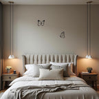 EONBES Black Metal Butterfly Wall Decor, 3-Piece Iron Butterfly Wall Art for Home Decor, Minimalist Elegant Wall Hangings for Living Room, Bedroom, Bathroom, Garden, Outdoor & Indoor Use