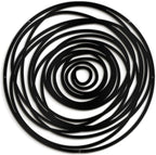 SIGNLEADER Metal Wall Art Decor Abstract Geometric Circles Minimalist Modern Abstract Wall Sculpture Hangings Home Decoration for Living Room, Bedroom, Bathroom, Kitchen, Outdoor - 24" Black