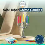 Alternative Imagination Colored Chime Candles - 20 Pack of Unscented 4 Inch Mini Taper Candles - Dripless Long Burning Ritual Candles for Meditation, Spell Work, Birthdays, Ceremonies & Home Decor