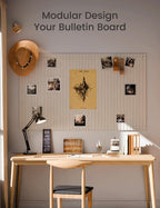 Large Felt Bulletin Board 48" x 36" – Wall Mounted Memo Board for Office & Home