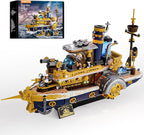 Steampunk Steamship Lighting Building Bricks Set - Steamboat Model Pirate Ship Destroyer Playset Collection Display kit with Minifigures 1792 Pcs for Adults & Teens & Steampunk Lovers