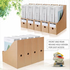 50 Pcs Cardboard Magazine Holder Magazine File Holder Magazine Storage Box Document Magazine File Organizer with 50 Pcs Labels for School Office Home Supplies, Brown