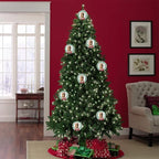 Personalized Custom Photo Ornaments for Christmas Tree - Ceramic Hanging Xmas Ornaments for Couples, Family, Wedding