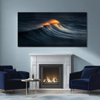 ZENPEE Dark Inspirational Wall Decor and Gold Ocean Posters, Modern Wall Art, Wall Hanging Aesthetic Decor for Living Room, Office, Bedroom, 24" x 48"