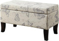 Convenience Concepts Designs4Comfort Winslow Storage Ottoman Bench 32" - Transitional Upholstered Footstool & Seat, for Living Room, Entryway, Hallway, & Bedroom, Butterfly Fabric