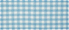 Waffle Runner Rug Bathroom, Long Boho Bathroom Rugs Non Slip Washable Absorbent Checkered Bathroom Mat Quick Dry Cute Bath Mat, 60"x24" Blue and White