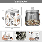Dog Breeds Ashtray with Lid, Outdoor Ashtrays for Patio, Stainless Steel Ashtray Odorless Smokeless for Home Office Balcony