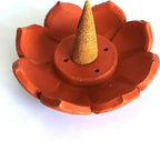 Incense Burner for Sticks, Cones, Resins and Charcoal Discs | Versatile Coal Disc and Resin Burner | Potter's-Wheel-Made Clay Terracota Ash Catcher | Incense Sticks Holder | Incense Stand