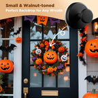 OUTXE Wreath Hanger for Front Door, Heavy Duty Suction Cup Reef Hook for Glass Window/Over Door, Christmas/Thanksgiving/Halloween/July 4th/Easter/Valentine/Winter/Fall/Summer/Spring (Black, 4-Pack)