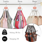 Cedar Wooden Belt Hanger, Belt Organizer for Closet,Rotatable Tie Rack,Belt Holder,Hanging Closet Storage Hook for Belt, Bra, Tank Top, Tie, Scarf, Purse, 3PCS