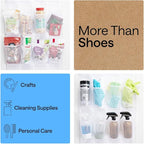GORILLA GRIP Over the Door Shoe Organizer, 24 Large Breathable Mesh Pockets, Space Saving Hanging Storage Holder, Closet Rack Hanger Holds Up to 40 lbs, Hangs on Closets for Shoes, Accessories, White