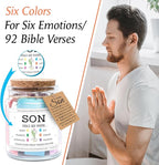 NewEleven Valentines Day Gifts For Son - Christian Easter Gifts for Young Men or Teen Boys - Meaningful Presents For Sons, Kids - Christian Gift For Sons From Mom, Dad - Bible Verse Jar