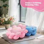 Lotus Flower Floor Pillows, Large Cushion Inspired by Lotus Flower Design, Decorative Seating for Living Room, Bedroom, and Lounge, Soft Washable Floor Cushion for Relaxation, and Family Activities