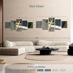 Elephant Stock Cross Canvas - 5 Panel Christian Pictures Decor - Canvas Print Wall Decor - Christian Cross Wall Art - 74" X 34"