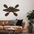 SIGNLEADER Metal Wall Art Decor - Kayak with Paddles Sport Minimalist Modern Abstract Wall Sculpture Hanging Home Decoration for Living Room, Bedroom, Bathroom, Kitchen, Studio, Outdoor - 24" Bronze