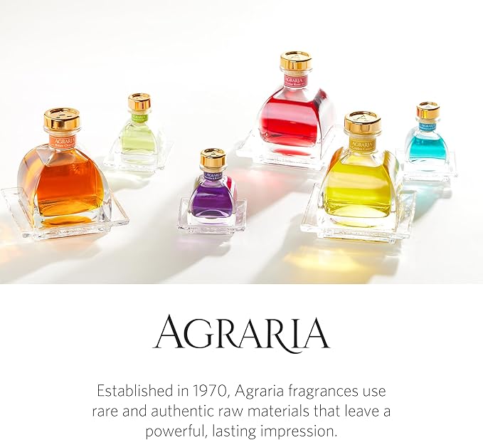 Agraria Monique Lhuillier Tomato Oakmoss AirEssence Fragrance Reed Diffuser, 7.4 Oz, Fresh Alluring Sola Flower Earthy Scent Diffusers for Home