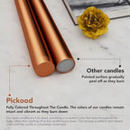 12-Inch Tall Dripless Taper Candles Set of 4 - Metallic Copper Tapered Candles, Perfect for Christmas - Smokeless, Unscented, Long Burning - Hand Poured, Colored Tall Candlesticks