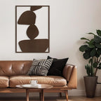 SIGNLEADER Metal Wall Art Decor Abstract Shapes Minimalist Modern Abstract Wall Sculpture Hangings Home Decoration for Living Room, Bedroom, Bathroom, Kitchen, Outdoor - 30" Bronze
