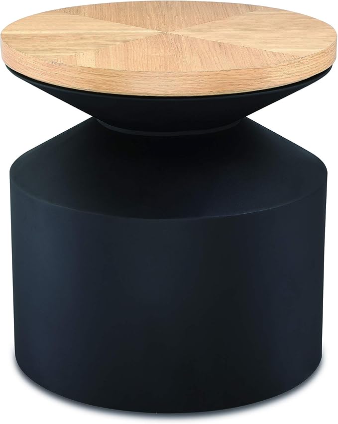 Carlotta Side Table, Patterned Wood Top, 304 Stainless Steel Base, Plated Satin Brass, Commercial Grade Quality (18" x 18" x 22")