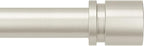 Curtain Rods for Windows 16 to 144 Inches Adjustable Length 1 Inch Diameter Window Curtain Rod with Aluminium End Cap, Brushed Nickel