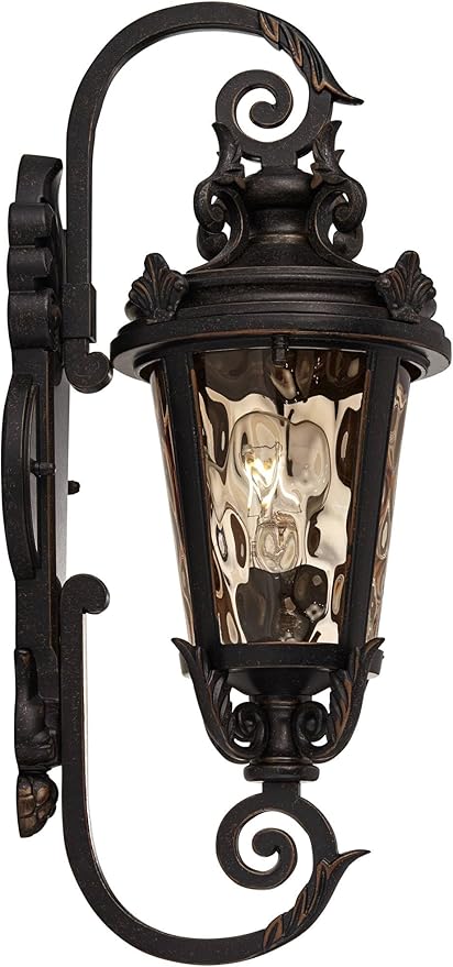 John Timberland Casa Marseille European Vintage Outdoor Wall Light Bronze French Vintage Sconce Fixture Decor for Exterior House Porch Patio Outside Deck Garage Yard Front Door Garden Home