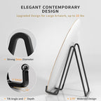 8 Inch Large Plate Stands for Display - Metal Square Wire Plate Holder Display Stand + Picture Stand for Book, Platter, Plaque, Photo Easel (2 Pack)