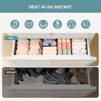 Criusia Drawer Organizer Clothes, 10 Pack Dresser Organizer for Baby Clothes, Underwear, Sock- Foldable Closet Organization and Storage Dividers Bins for Nursery, Bedroom (Black)