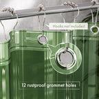 AmazerBath Extra Long Shower Curtain Liner 72x84, Clear Green Shower Liner 84 Inches Long, Plastic Shower Curtain Liners, Cute Tall Shower Liner, PEVA Bathroom Shower Curtain Liners & 3 Magnets