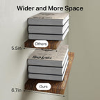 Rustic Wood Floating Shelves Set of 2 – 22.5" Wall Mounted Storage & Decor