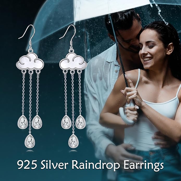 URONE 925 Sterling Silver Earrings Hook Dangle Earrings Jewelry Gifts for Women