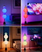 Lightdot RGB& 3000K Floor Lamp with Touch Control, Dimmable Colors Temperature, Globe Modern Floor Lamp with Smart Bulb Included, Blue Standing Lamps for Living Room/Sofa Beside/Corner Decor
