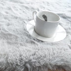 Ghouse Soft Faux Sheepskin Fur Rug 4x6 Grey Fluffy Bedside Rugs Plush Rug Shag Nursery Carpet Area Rugs for Living Room Bedroom Playing Room Decor