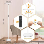OUTON Floor Lamp, 30W/3000LM LED Modern Torchiere Sky Lamp, Bright Dimmable Standing Tall Lamp with 4 Color Temperatures, Remote Touch Control, 1 Hour Timer for Living Room Bedroom Office, White