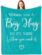 Pubrave Gifts for Women, Thinking of You/Cheer Up/Inspirational Gifts for Christmas/Birthday/Get Well, Hug/Love Blanket Teal 60x50in