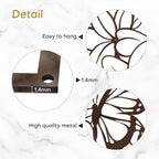 SIGNLEADER Metal Wall Art Decor Butterfly and Flowers Minimalist Modern Abstract Wall Sculpture Hangings Home Decoration for Living Room, Bedroom, Bathroom, Kitchen, Outdoor - 24" Bronze
