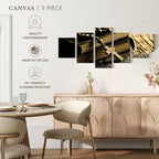 Elephant Stock Bible And Cross Wall Art Multi Piece Canvas - 5 Panel Christian Pictures Decor - Digital Design Canvas Print - Christian Wall Decor - 29" X 12"