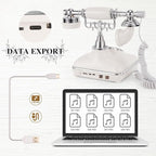 UKBW Audio Guest Book Wedding Phone, Audio Phone Guestbook, Vintage Retro Style Audio Guest Book Phone for Wedding, Birthday Party, Anniversary and Other Special Occasions(White)