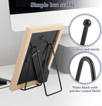 Acrux7 20 Pack Plate Stands for Display 6 Inch Easel Stand, Black Metal Photo Picture Stands, Small Plate Holders Display Stand for Displaying Decorative Plates, Platter, Book, Photo Easel (Black)